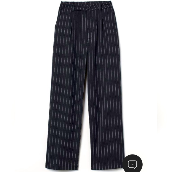 H&M Pinstripe Straight Leg Trousers - Picture 1 of 13